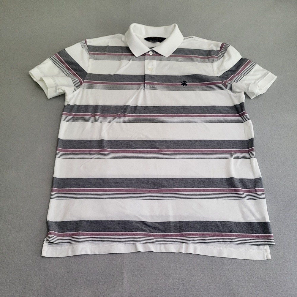 Brooks Brothers Supima Cotton Original Fit Striped Polo Shirt Men's Size L